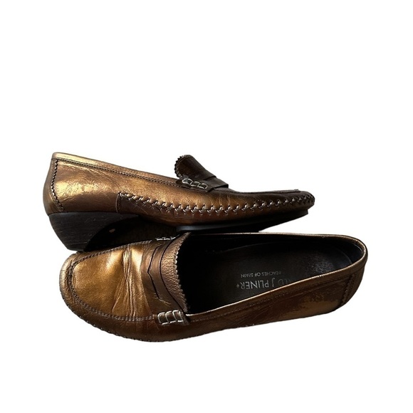 Donald J Pliner women’s Petra bronze leather loafer size 8.5 - Picture 4 of 12